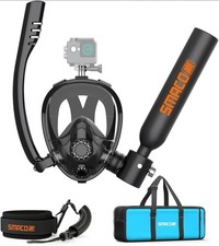 Mini Scuba Tank with Full Face Mask 0.5L Diving Tank Provide up to 10 Minuts