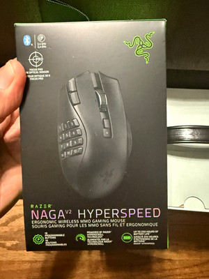 Razer Naga V2 HyperSpeed Wireless/Bluetooth Gaming Mouse 19 Buttons 30000 DPI
