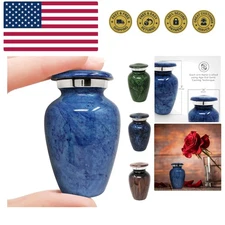 Small Cremation Urn for Human Ashes Keepsake - Miniature Memorial Urns, Perso...