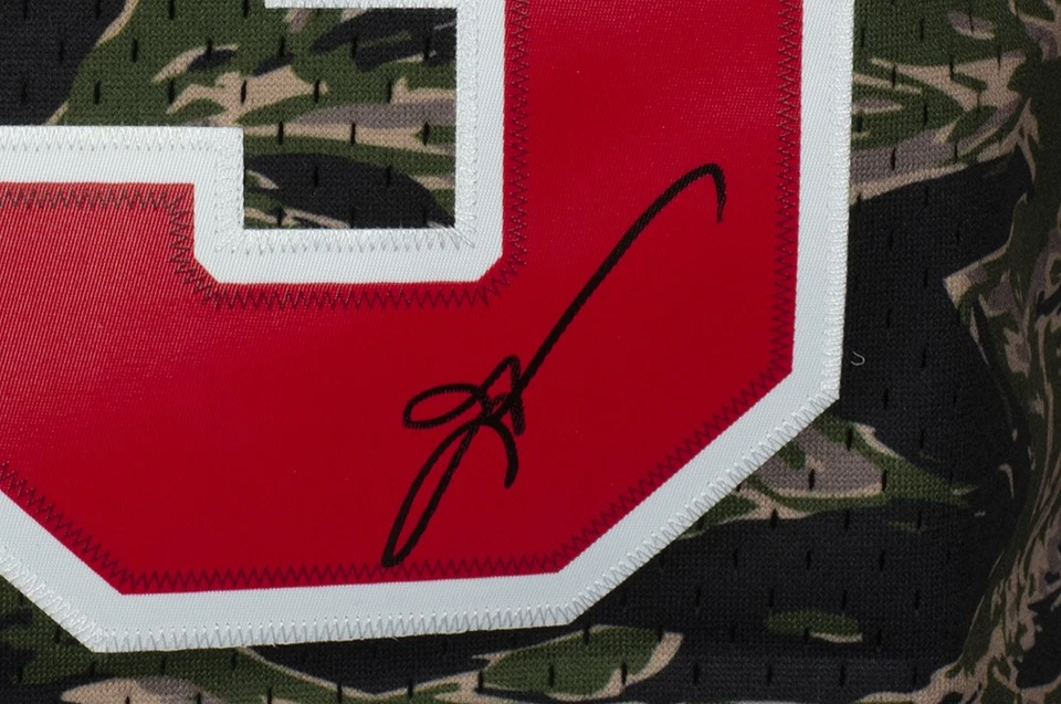 Allen Iverson Signed 76ers 1996-97 Camo Mitchell & Ness Swingman Jersey PSA - Image 2 of 4