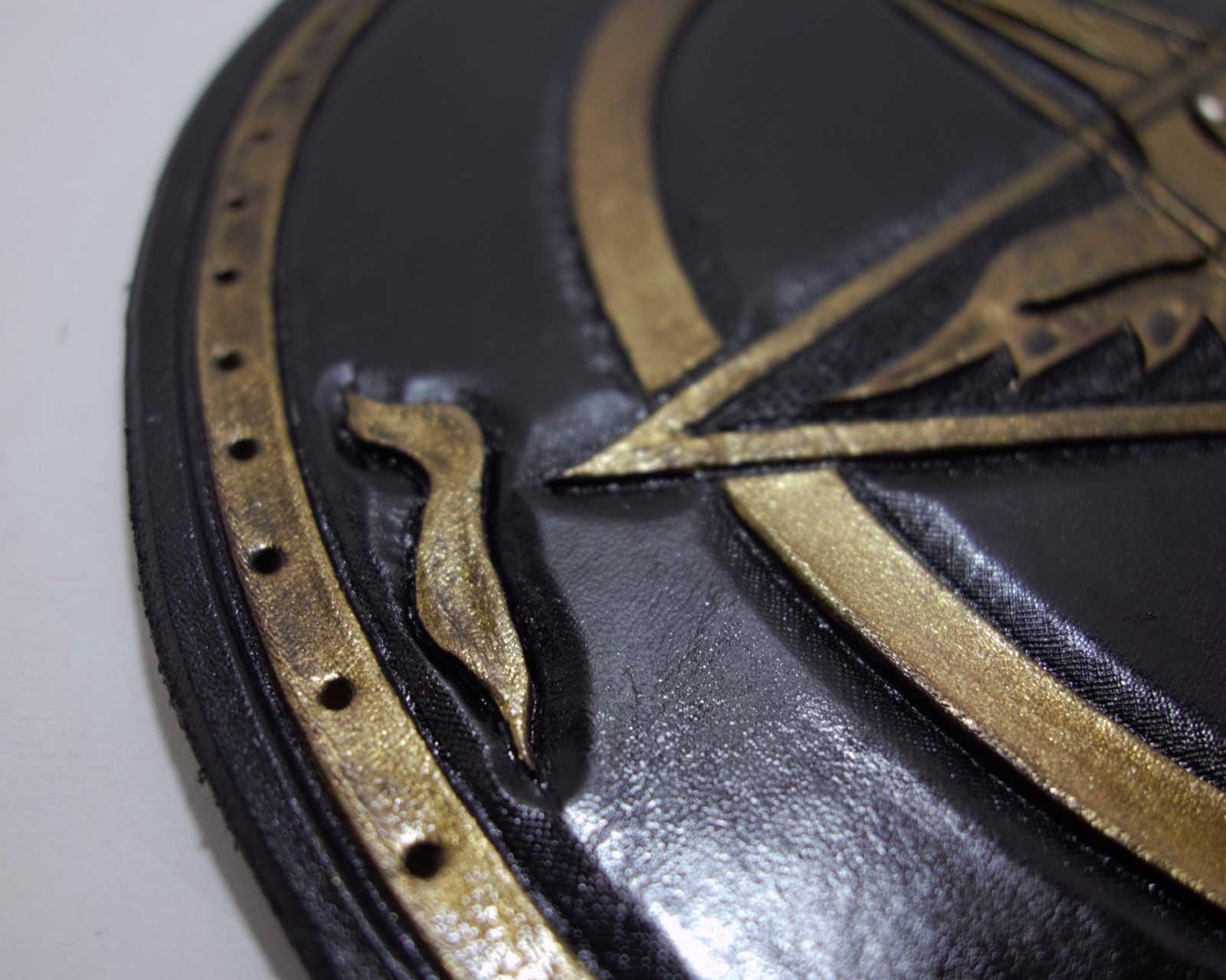BAPHOMET GOLD GENUINE LEATHER BACK PATCH - Afbeelding 4 van 6