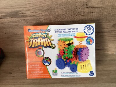 STEM Techno Gears Crazy Train 50+ Piece Construction Set that Moves and Works