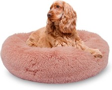 NEW 30" PINK Dog Bed Anti-Anxiety Calming for Medium Dog, Puppy, Cat, Kitty, Pet