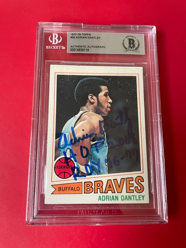 Adrian Dantley HOF 1977-78 Topps NBA Rookie Card Signed Auto BAS Slabbed - Bild 1 von 2