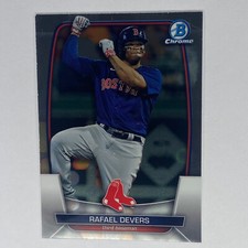 Rafael Devers 2023 Bowman Chrome Baseball card Base #83 Boston Red Sox