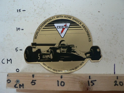 STICKER,DECAL KONI WORLD CHAMPION FORMULA 1 1971-1978  NOT 100 % OK A