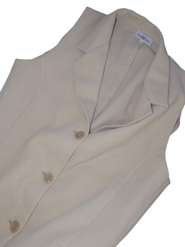 RAF Damen Kleid M L Medium Large Beige Kurz Made Italy Vintage Stoff gearbeitet - Bild 4 von 10