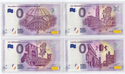 SET - ITALIEN 2018 SEAx *8 Scheine * 0 Euroscheine Souvenir in Schutzhülle