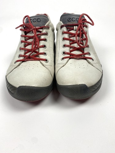 ECCO Biom Natural Motion Red 43 (9-9.5 US) White Yak Leather Spikeless Golf Shoe - Picture 4 of 15