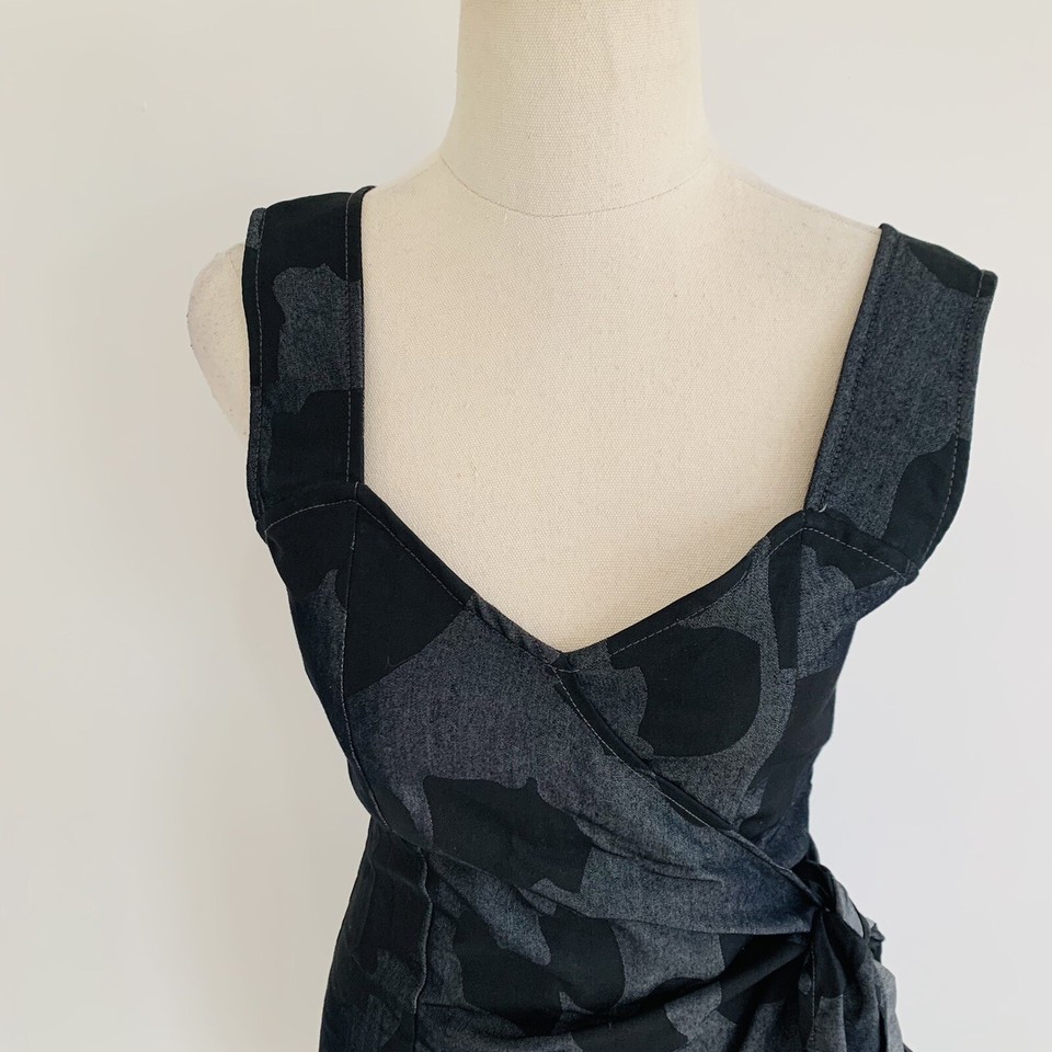 Black Friday By Dangerfield Women’s Faux Wrap Black Dress Size 8