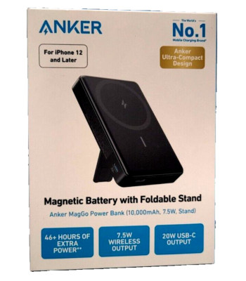Anker - MagGo Magnetic Power Bank with Kickstand (10000mAh, 20W) NEW FREE SHIP
