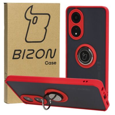 Handyhülle für Oppo A58 4G Bizon Ring Case Cover Etui Futeral Hülle Tasche Rot