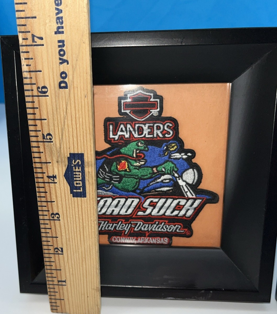Harley Davidson “Toad Suck” Arkansas Patches in Frame - 5.5