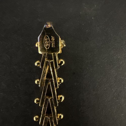 Silver 925 Gold Plate Beautiful Bracelet Italy Milor 7” - Bild 4 von 10