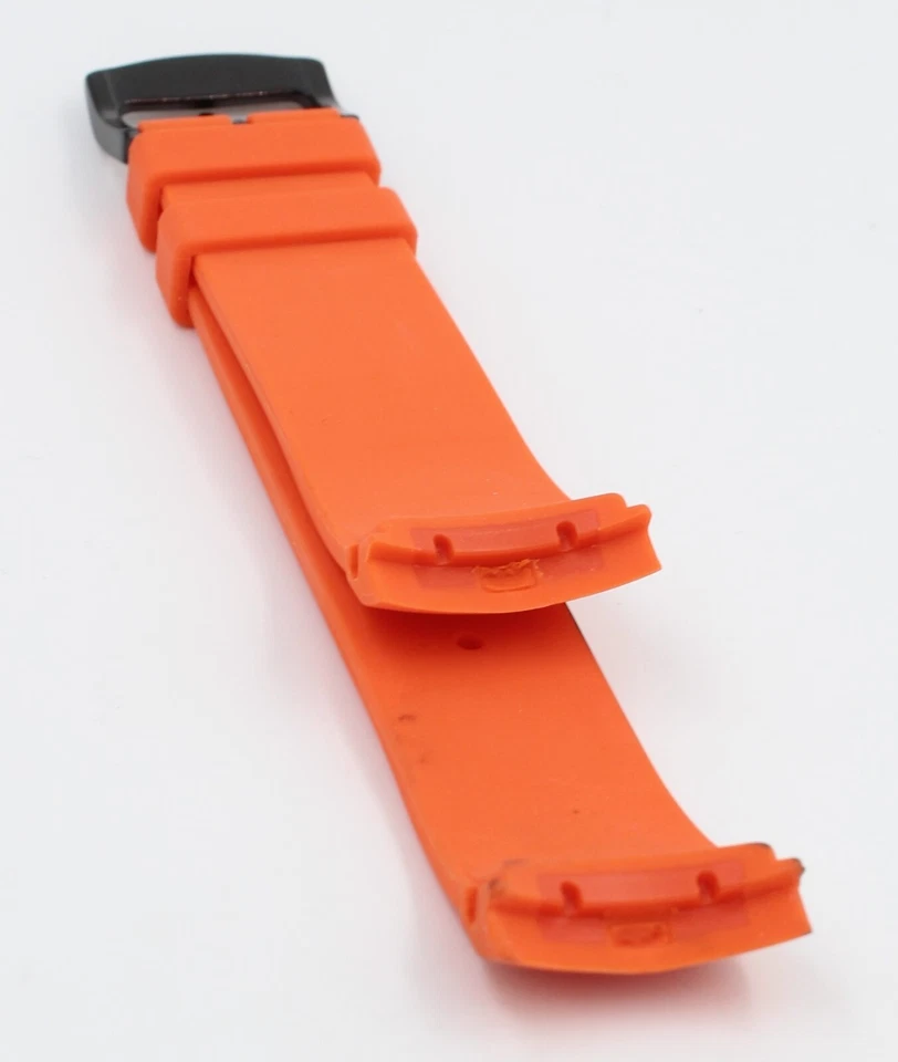Correa de goma naranja Citizen taco curvo 24 mm Foto 3 de 3