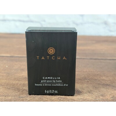 Tatcha Camellia Gold Spun Lip Balm Moisturizing Hydrating 0.21 oz