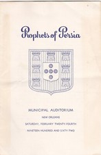 1962 Prophets Of Persia Drama New Orleans Program Brochure