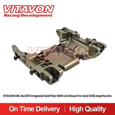 Vitavon CNC Alu7075 Integrated Skid Plate With Link Mount For SCX6 Jeep/Honcho