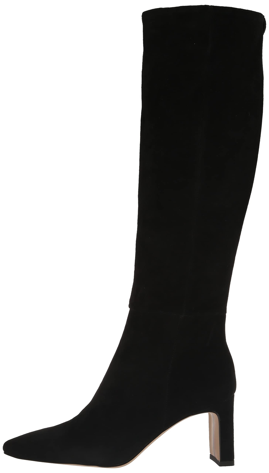 Sam Edelman Sylvia Black Suede Pointed Toe High Calf Side Zipper