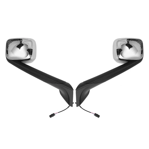 Chrome Hood Mirror W/ Heated Pair For Freightliner Cascadia 2018+ LH&RH