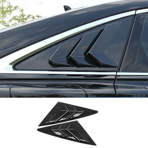 For Audi A6 S6 12-18 Carbon ABS Rear Quarter Window Louver Scoop