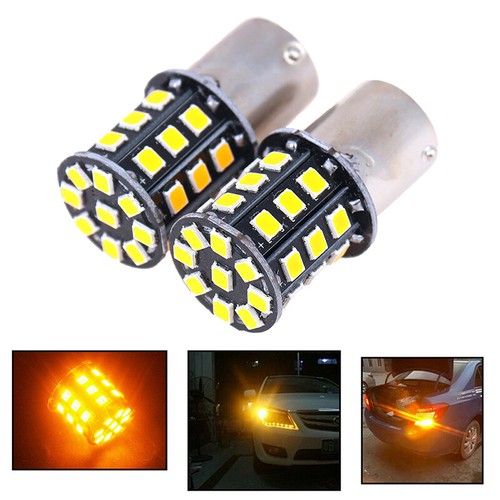 2X 1156 BA15S 2835 33-SMD Yellow LED Bulbs Car Turn Signal Lamp Brake Lights _yi - Picture 7 of 12