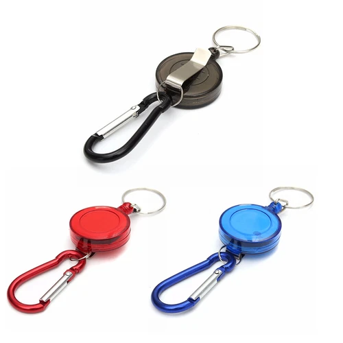 Porte-clés rétractable en métal, anti-perte, antivol, crochets à boucle FR