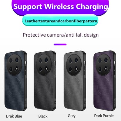 For Huawei Nova 12i, Shockproof Carbon Fiber Business Magnetic Soft Cover Case