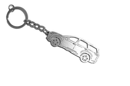 Stainless Steel Keychain Laser Cut Car Body View Keyring fit Nissan Pathfinder V - Picture 4 of 6