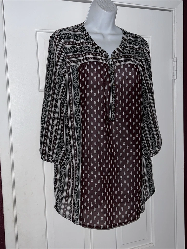 Женский топ Canyon River Blues размер Large пейсли прозрачный - Изображение 3 из 4