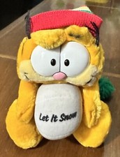 Vtg Garfield Let It Snow Body Puppet Plush 1981 Dakin