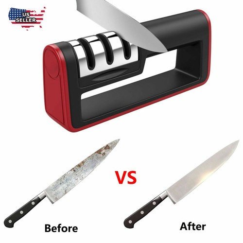 KNIFE SHARPENER Professional Ceramic Tungsten Kitchen Sharpening System Tool - Picture 5 of 9