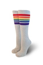 Pride Socks Gray Unisex Baby and Toddler 10 Rainbow Tube Socks Happy