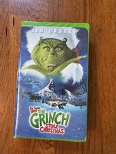 Dr. Suess How The Grinch Stole Christmas 2000  VHS Clamshell Green Tested