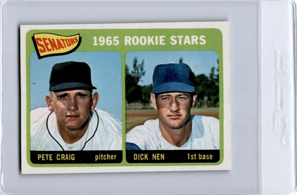 PETE CRAIG DICK NEN 1965 TOPPS BASEBALL #466 - NEAR-MINT NM