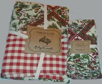 April Cornell Holiday Sampler Tablecloth And 12 Napkins Christmas April Cornell Holiday Sampler Tablecloth And 12 Napkins Christmas