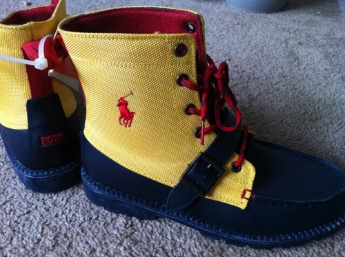 Polo Boots Yellow/navy Boys 6 Unisex | eBay