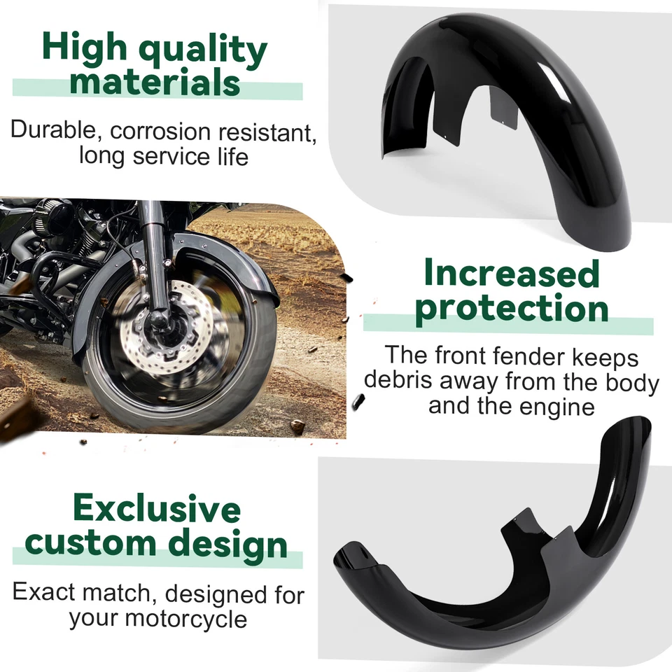 Guardabarros delantero personalizado envolvente de rueda de 30" para Harley Davidson Touring Road King Bagger Foto 4 de 4