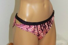 NWT Carmen Marc Valvo Swimsuit Bikini Bottom Sz L Cut Out Passion Fruit