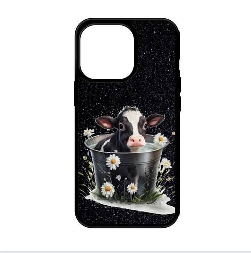 Phone Case for iPhone 7 8 X 11 12 13 14 Pro Max Plus Dairy Cow Bucket Daisy - Picture 7 of 10