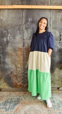 navy color block, causal spring women dresses in a size small. Brand new!