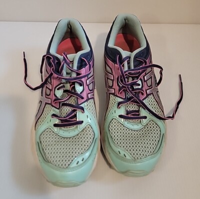 Asics Gel Running Sneakers Mint White T474N Size 8 Shoes