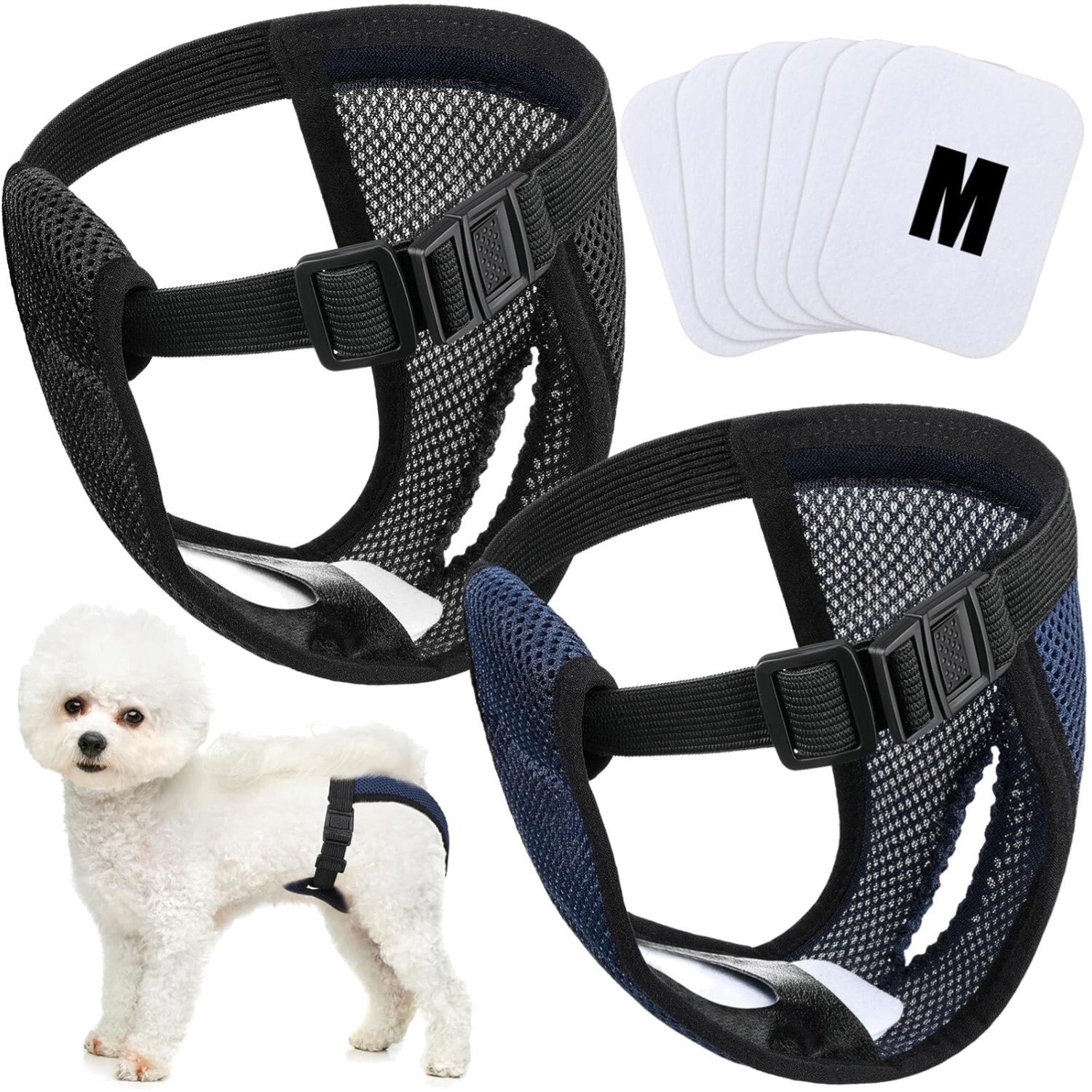 Wiederverwendbare Hundewindeln Waschbare Schutzhosen für Läufigkeit, 2 Pack, ...