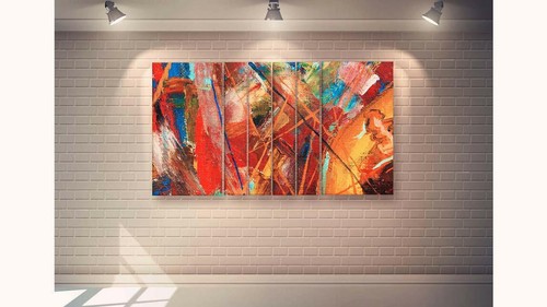 Engineered Wood High Definition Wall Painting Multicolour Modern 60 x 36 inches - Picture 2 of 5