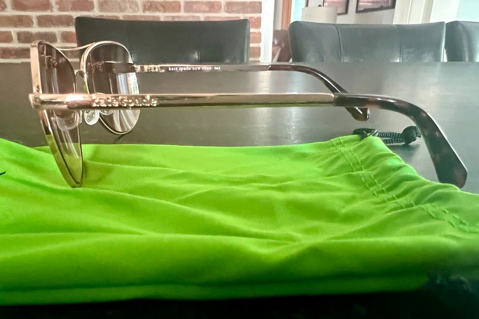 KATE SPADE Emmaline ROSE GOLD Aviator Sunglasses MSRP 129 NIP eBay