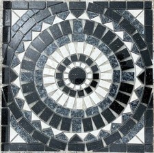 Blue Pearl Mosaic Marble Medallion Floor Backsplash Handmade Art Deco