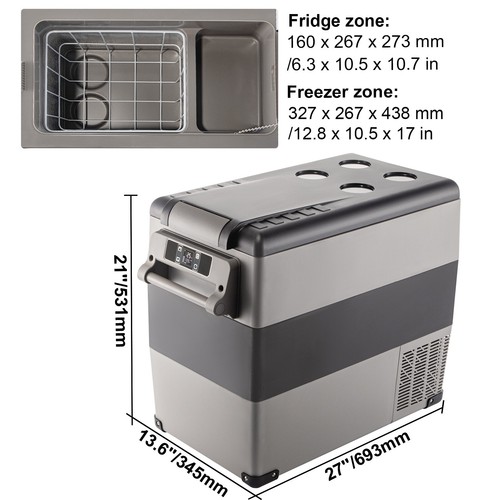 55L Portable Travel Car Refrigerator Freezer Truck Mini Fridge Camping 12V/24V - Picture 9 of 9