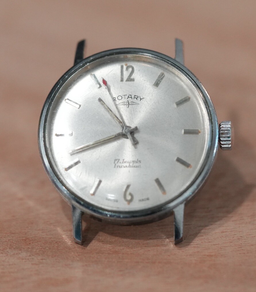 VINTAGE ROTARY 17 JEWEL MECHANICAL WATCH WORKING A