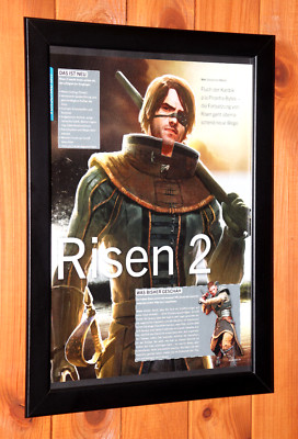 Risen 2 Dark Waters PS3 Xbox 360 Rare promo Small Poster / Ad Page Framed.