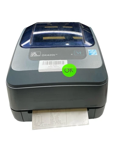 Zebra GK420T Direct Transfer Thermal Barcode Shipping Label Printer-TESTED
